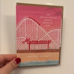 Pink Roller Coaster Greeting Card
